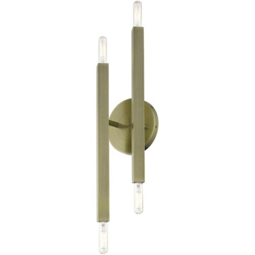 46982-01 4 Light Antique Brass ADA Sconce-Lighting LumensWall Sconces