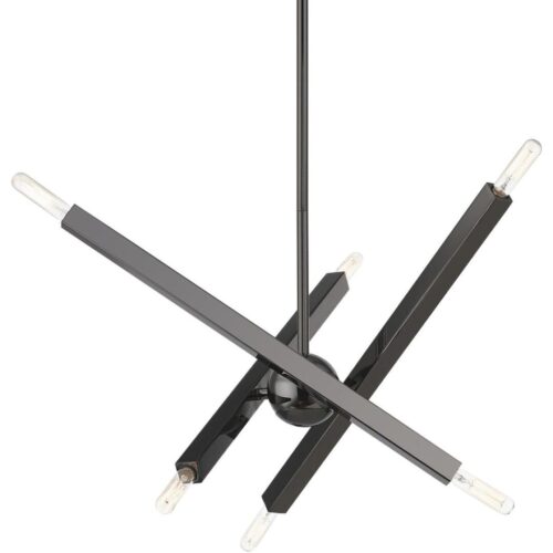 46984-46 6 Light Black Chrome Chandelier-Lighting LumensChandeliers