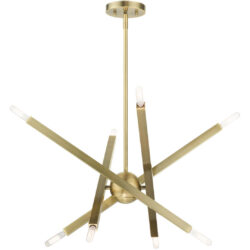 46985-01 8 Light Antique Brass Chandelier-Lighting LumensChandeliers