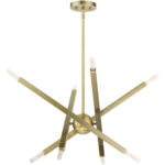 46985-01 8 Light Antique Brass Chandelier-Lighting LumensChandeliers