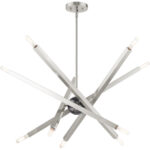 46986-91 10 Light Brushed Nickel  Chandelier-Lighting LumensChandeliers