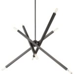 46987-46 8 Light Black Chrome Large Linear Chandelier-Lighting LumensChandeliers