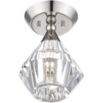 47070-35 1 Light Polished Nickel Crystal Semi-Flush-Lighting LumensSemi Flush