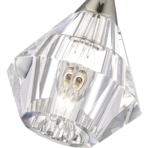 47070-35 1 Light Polished Nickel Crystal Semi-Flush-Lighting LumensSemi Flush