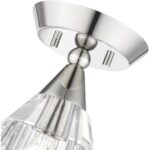 47070-35 1 Light Polished Nickel Crystal Semi-Flush-Lighting LumensSemi Flush