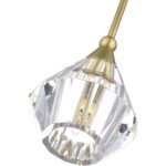 47071-08 1 Light Natural Brass Crystal Single Pendant-Lighting LumensPendant Lights