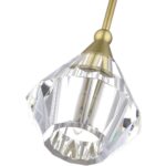 47071-08 1 Light Natural Brass Crystal Single Pendant-Lighting LumensPendant Lights