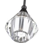 47071-46 1 Light Black Chrome Crystal Single Pendant-Lighting LumensPendant Lights