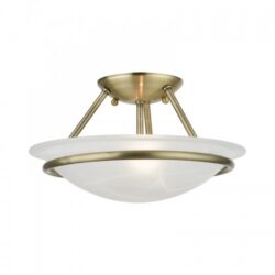 4823-01 2 Light Antique Brass Semi-Flush-Lighting LumensSemi Flush