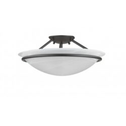 3 Light Bronze Ceiling Light fixture with Steel base material-Lighting LumensFlush Mount Ceiling Lights