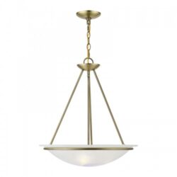 4826-01 3 Light Antique Brass Pendant Chandelier-Lighting LumensChandeliers