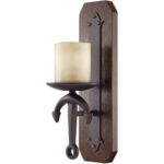 6 inch 1 Light Olde Bronze Wall Sconce with Vintage Hand Blown Satin Glass Shade-Lighting LumensWall Sconces