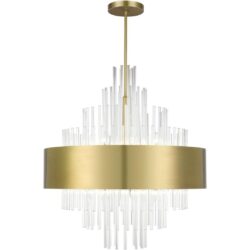 48877-08 14 Light Natural Brass Large Pendant Chandelier-Lighting LumensChandeliers