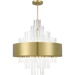 48877-08 14 Light Natural Brass Large Pendant Chandelier-Lighting LumensChandeliers