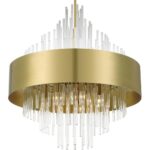 48877-08 14 Light Natural Brass Large Pendant Chandelier-Lighting LumensChandeliers