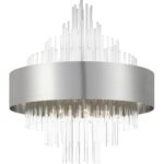 48877-91 14 Light Brushed Nickel Large Pendant Chandelier-Lighting LumensChandeliers