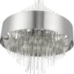 48877-91 14 Light Brushed Nickel Large Pendant Chandelier-Lighting LumensChandeliers