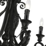 49065-68 5 Light Shiny Black Chandelier-Lighting LumensChandeliers