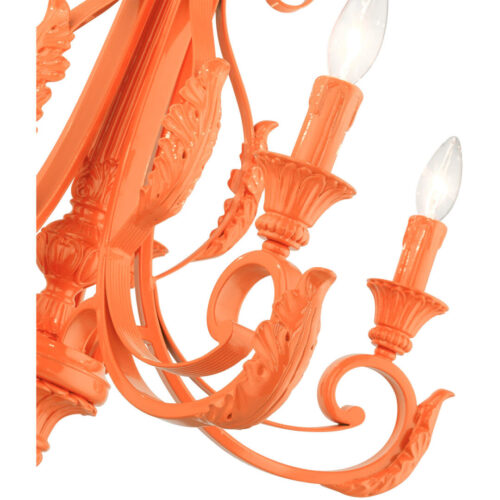 49065-77 5 Light Shiny Orange Chandelier-Lighting LumensChandeliers