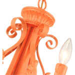 49065-77 5 Light Shiny Orange Chandelier-Lighting LumensChandeliers