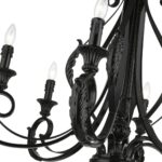 49066-68 6 Light Shiny Black Large Chandelier-Lighting LumensChandeliers