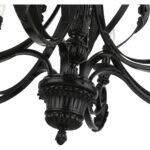 49066-68 6 Light Shiny Black Large Chandelier-Lighting LumensChandeliers