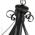 49066-68 6 Light Shiny Black Large Chandelier-Lighting LumensChandeliers