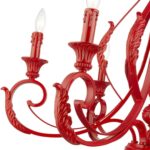 49066-72 6 Light Shiny Red Large Chandelier-Lighting LumensChandeliers