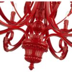 49066-72 6 Light Shiny Red Large Chandelier-Lighting LumensChandeliers