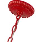 49066-72 6 Light Shiny Red Large Chandelier-Lighting LumensChandeliers