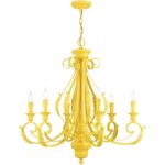 49066-82 6 Light Shiny Yellow Large Chandelier-Lighting LumensChandeliers