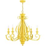 49066-82 6 Light Shiny Yellow Large Chandelier-Lighting LumensChandeliers