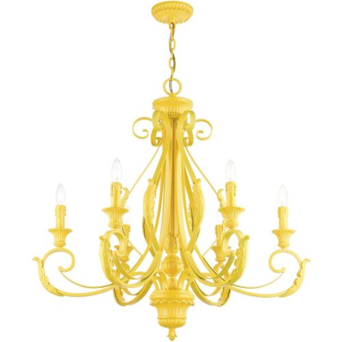 49066-82 6 Light Shiny Yellow Large Chandelier-Lighting LumensChandeliers