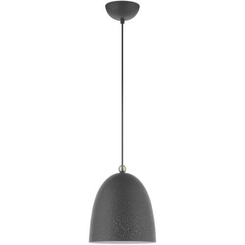 1 Light Scandinavian Gray Pendant light Hanging Light Fixture with Scandinavian Gray Ornamental Metal with White finish Inside Shade-Lighting LumensPendant Lights