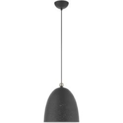 1 Light Scandinavian Gray Pendant light Hanging Light Fixture with Scandinavian Gray Ornamental Metal with White finish Inside Shade-Lighting LumensPendant Lights