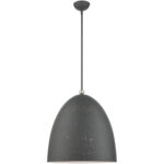 3 Light Scandinavian Gray Pendant light Hanging Light Fixture with Scandinavian Gray Ornamental Metal with White finish Inside Shade-Lighting LumensPendant Lights