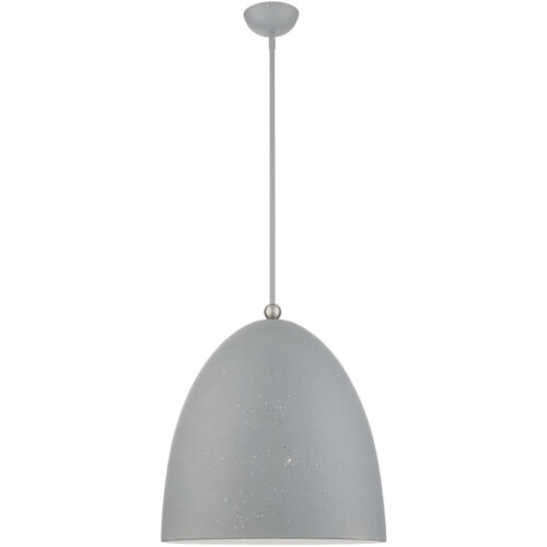 3 Light Nordic Gray Pendant light Hanging Light Fixture with Nordic Gray Ornamental Metal with White finish Inside Shade-Lighting LumensPendant Lights