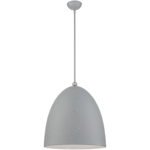 3 Light Nordic Gray Pendant light Hanging Light Fixture with Nordic Gray Ornamental Metal with White finish Inside Shade-Lighting LumensPendant Lights