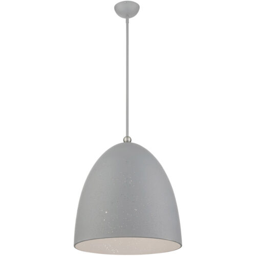 3 Light Nordic Gray Pendant light Hanging Light Fixture with Nordic Gray Ornamental Metal with White finish Inside Shade-Lighting LumensPendant Lights