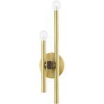 49342-12 2 Light Satin Brass ADA Double Sconce-Lighting LumensWall Sconces