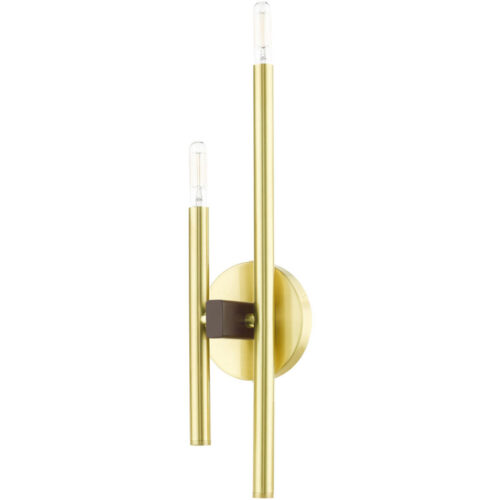 49342-12 2 Light Satin Brass ADA Double Sconce-Lighting LumensWall Sconces