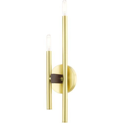 49342-12 2 Light Satin Brass ADA Double Sconce-Lighting LumensWall Sconces