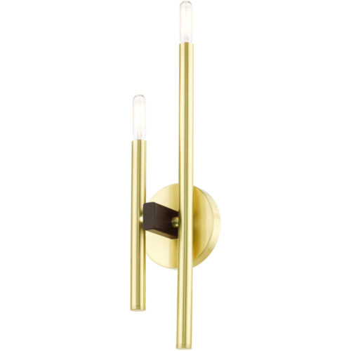 49342-12 2 Light Satin Brass ADA Double Sconce-Lighting LumensWall Sconces