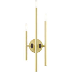 49343-12 3 Light Satin Brass ADA Triple Sconce-Lighting LumensWall Sconces