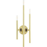 49343-12 3 Light Satin Brass ADA Triple Sconce-Lighting LumensWall Sconces