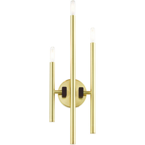 49343-12 3 Light Satin Brass ADA Triple Sconce-Lighting LumensWall Sconces