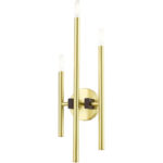 49343-12 3 Light Satin Brass ADA Triple Sconce-Lighting LumensWall Sconces