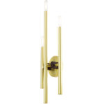 49343-12 3 Light Satin Brass ADA Triple Sconce-Lighting LumensWall Sconces