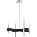 49344-91 4 Light Brushed Nickel Chandelier-Lighting LumensChandeliers