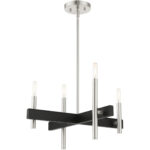 49344-91 4 Light Brushed Nickel Chandelier-Lighting LumensChandeliers